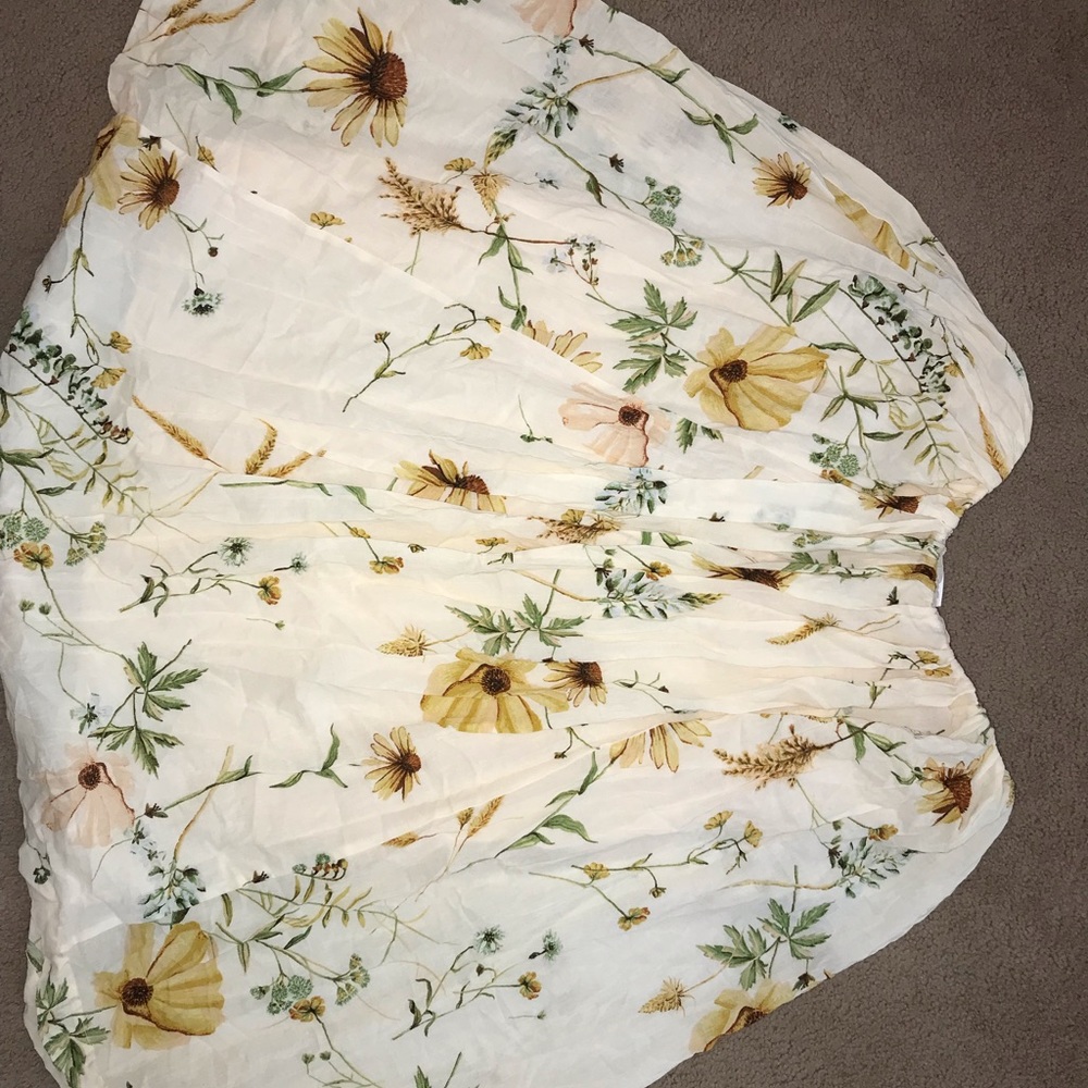 Ankle length floral skirt